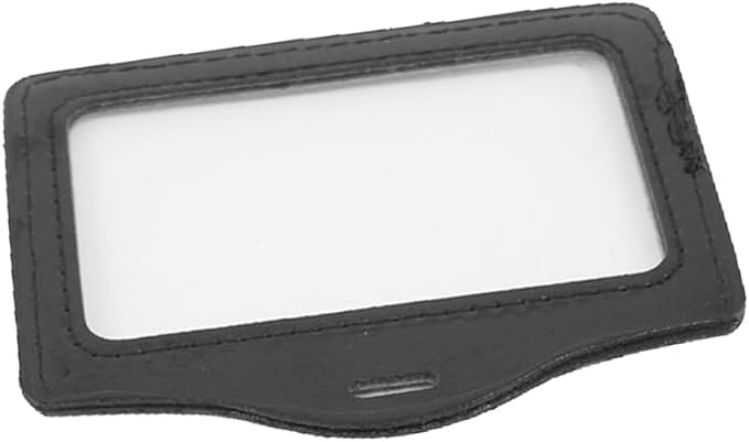 uxcell Faux Leather Office Horizontal Business ID Badge Card Holder Container 50 PCS Black