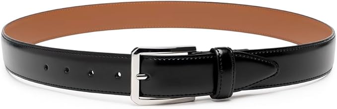 Fabio Valenti Genuine Leather Dress Belts For Men - Mens Belt For Suits, Jeans, Uniform With Single Prong Buckle