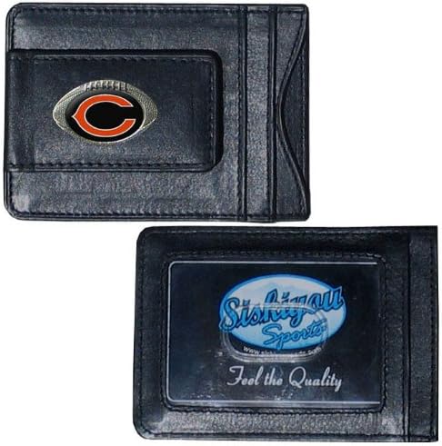 NFL Leather Money Clip Cardholder