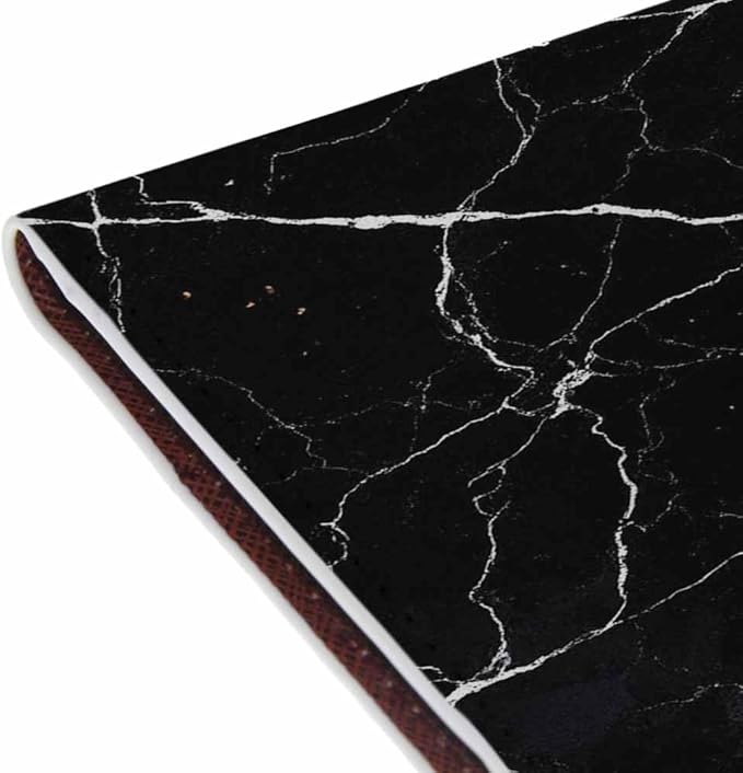 Black Marble Passport Holder for Travel Abstract Tile Texture Crack PU Leather Passport Cover Wallet Cute Passport Card Holder for Women and Men