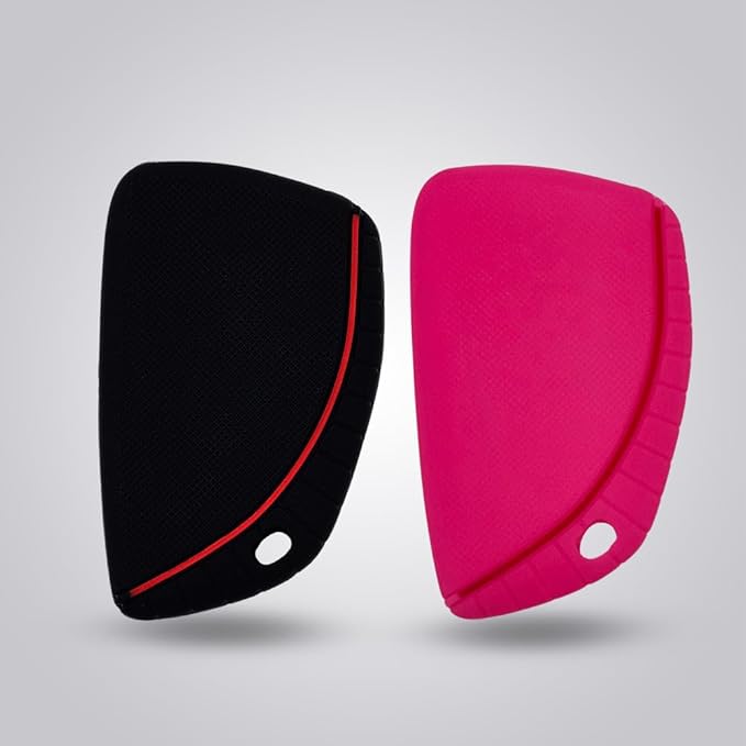 Autobase Silicone Key Fob Cover for 2022 2023 2024 2025 2026 Equinox Silverado 1500 GMC Sierra 1500 | 2024 2025 Silverado Sierra 2026 2500HD 3500HD | 2-Pack in Black & Pink