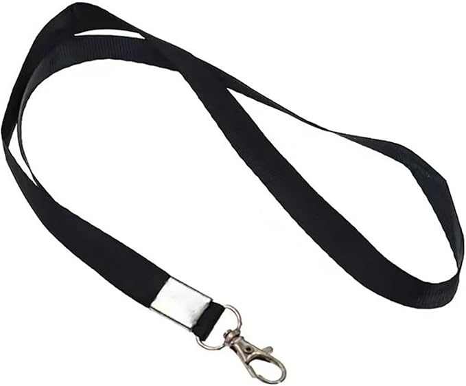 5 PCS Leather Waterproof Clear ID Badge Holder with Black Lanyards for Offices Staff Students Employees