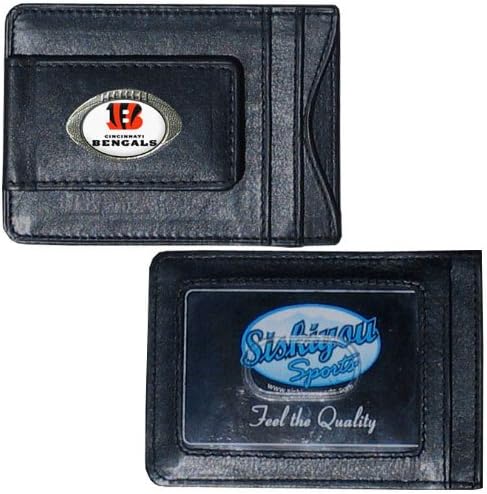NFL Leather Money Clip Cardholder