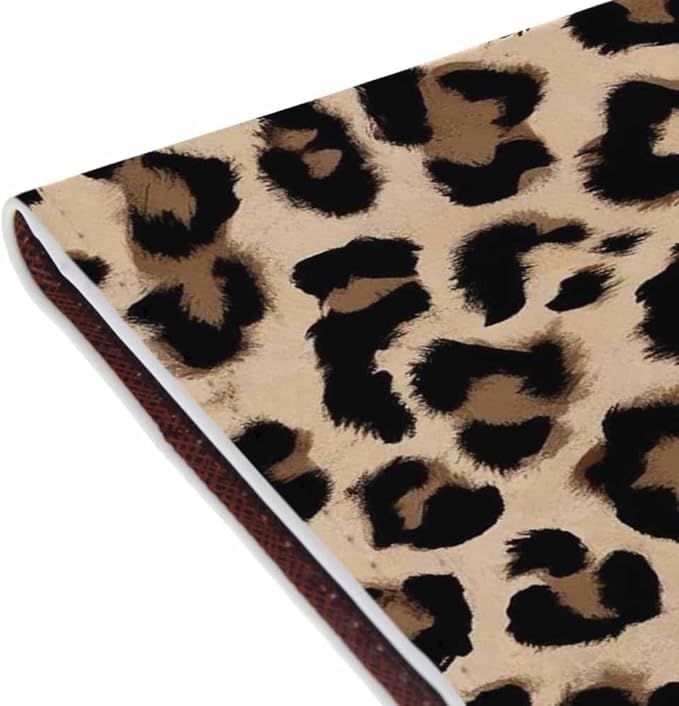 Leopard Passport Holder for Travel Animal Fur Skin Print PU Leather Passport Cover Wallet Cute Passport Card Holder for Women and Men