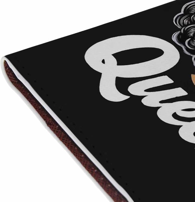 Queen Girl Passport Holder for Travel Black Woman with Crown PU Leather Passport Cover Wallet Cute Passport Card Holder for Women and Men