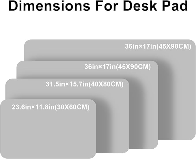 PU Leather Desk Pad Protector Gaming Mouse Pad Non Slip Desk Mat for Keyboard and Mouse Waterproof Desk Writing Pad for Office and Home Desk Accessories(Gray, 31.5 * 15.7)