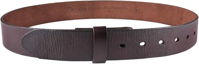 NPET Men's Full Grain Leather Belt Vintage Distressed Style with Snap-On Strap 1 1/2" Wide without Buckle