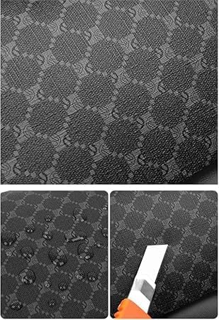 Retro men's business plaid backpack can hold a 15.6-inch laptop, women's stylish travel waterproof leather backpack. (Black circle-16.1inch)