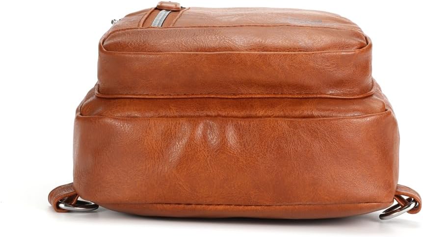 Crossbody Bags for Men Leather Sling Bags Mens Chest Bag Backpack Travel Hiking Fishing Outdoor Sports