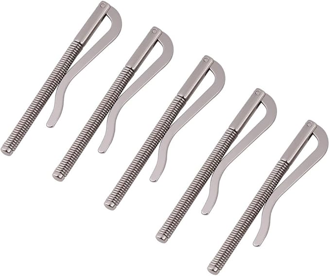 10Pcs Spring Metal Money Clip Insert Bar Replacement Money Clip Card Holder Spring Clip Durable DIY Tool for Bifold Leather Wallet Purse Metal Wallets
