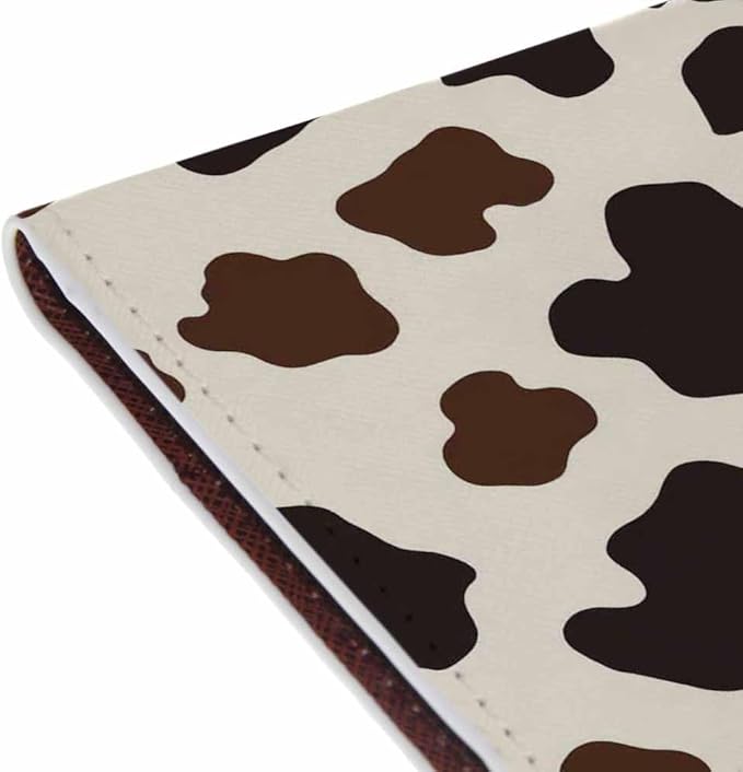 Cow Pattern Passport Holder for Travel Wildlife Fur Skin PU Leather Passport Cover Wallet Cute Passport Card Holder for Women and Men
