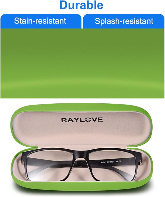 RayLove Unisex Hard Shell Eyeglasses Cases, Protective Case For Glasses