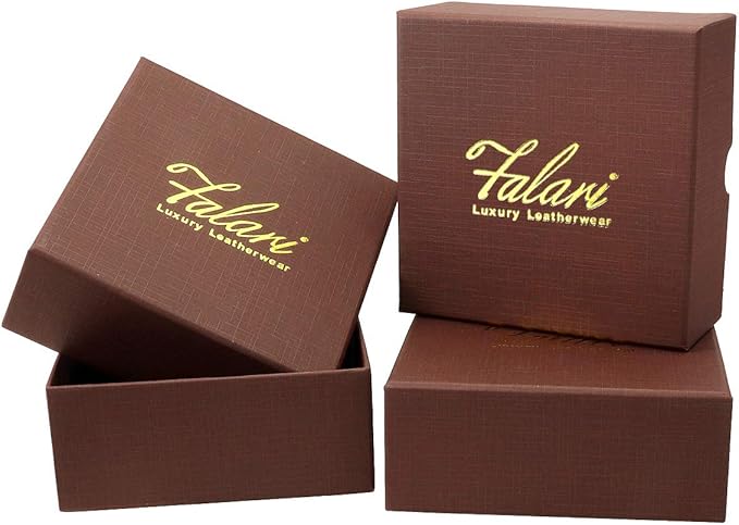 Falari Men Genuine Leather Casual Dress Belt With Single Prong Buckle, Classic Style Belt
