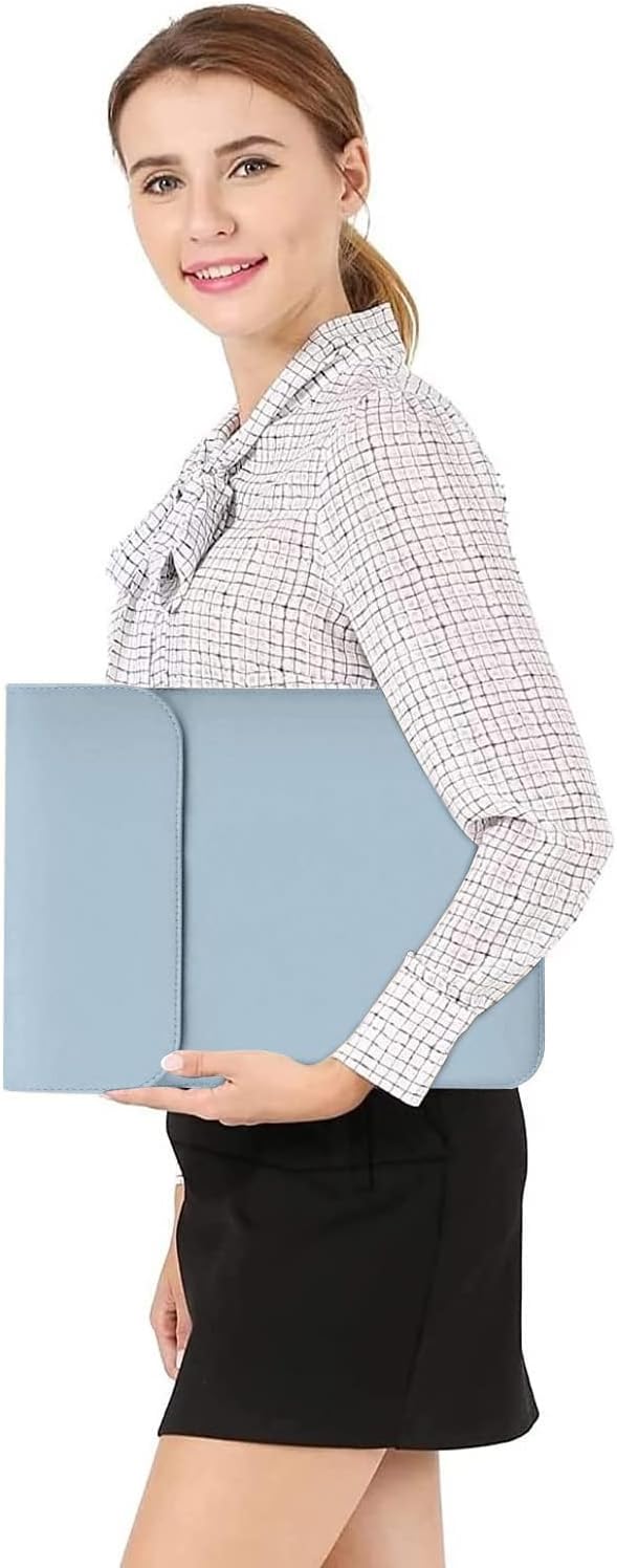 MOSISO Laptop Case 13.3 inch, 13-13.3 inch Laptop Sleeve Compatible with MacBook Neo 13 A18 Pro A3404 /Air 13/Pro 13/Pro 14 M5 M4 M3 M2 M1, Faux Suede Leather Case with Small Bag, Baby Blue