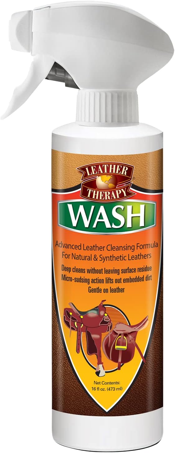 Leather Therapy Wash, Premium Cleaner & Moisturizer for Natural and Synthetic Leather, 16oz