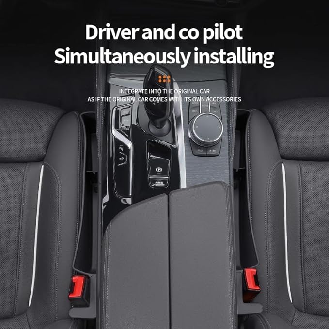 Car Seat Gap Filler, Seat Gap Organizer with Phone Holder, Car Seat Accessories, Car Organizer Fit Car SUV Truck, 2PCS Seat Gap Filler and 1 Pack Car Purse Hook