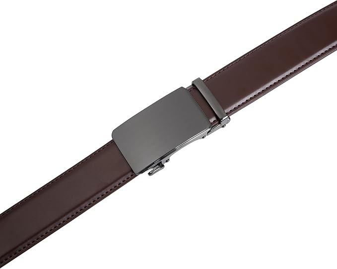 Founders & C Ratchet Belts for Men-Black/Brown Belt Leather 1 3/8" for Casual Dress-Micro Adjustable Belt