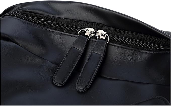 Vintage Leather Backpack for Men 16" Laptop Bag for work Casual Daypack Business Travel Rucksack Waterproof (Black)