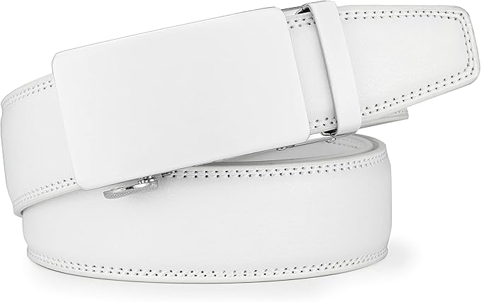 Lingli Men's Belt,Ratchet Dress Belt with Automatic Buckle Brown/Black-Trim to Fit-35mm wide