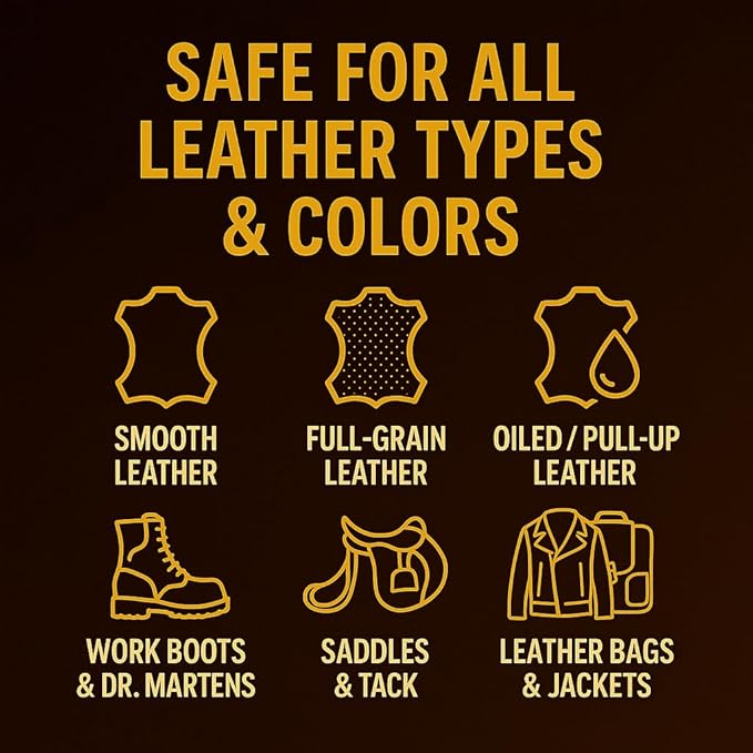 Eagle Heavy-Duty Leather Restorer & Preservative Balm – Neatsfoot Oil & Beeswax Treatment for Dry, Cracked, Oiled & Faded Leather – Revives Boots, Saddles, Furniture, Jackets & Tack (4oz)