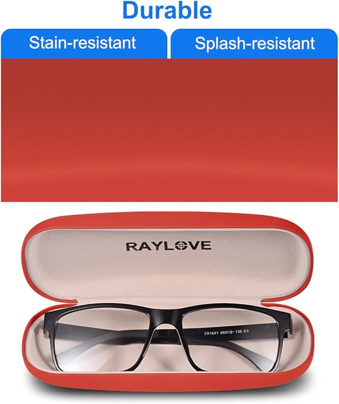 RayLove Unisex Hard Shell Eyeglasses Cases, Protective Case For Glasses