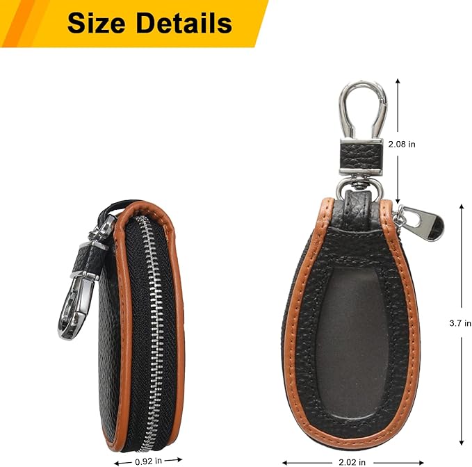 Universal Premium Car Key Fob Case Genuine Leather Car Smart Key fob Holder for Remote Key Fob