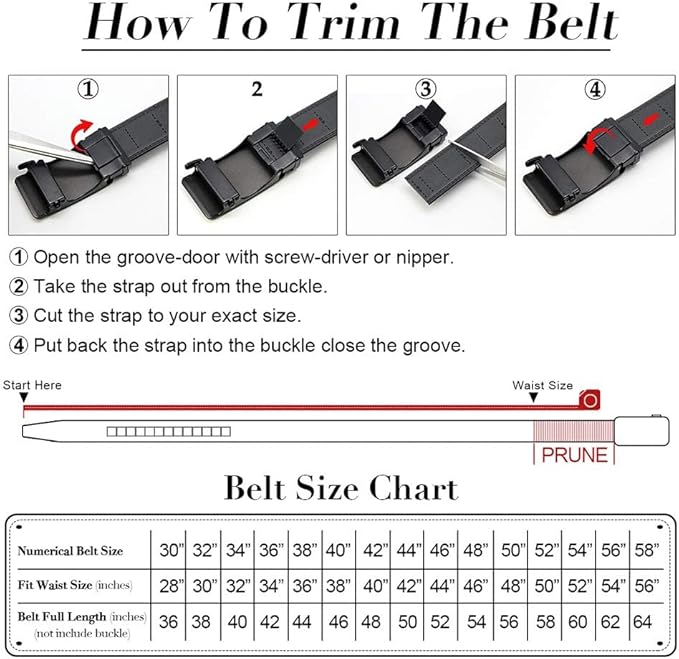 DOOPAI Belt Men, Ratchet Dress Adjustable 1 3/8" Sliding Leather Designer, Size Length Can be Cut, with Gift Box