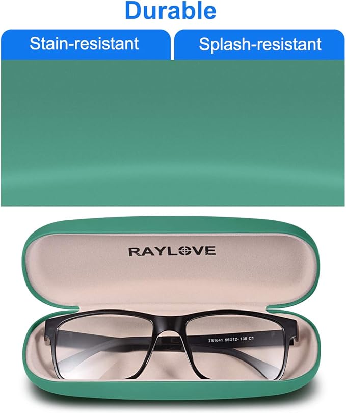 RayLove Unisex Hard Shell Eyeglasses Cases, Protective Case For Glasses