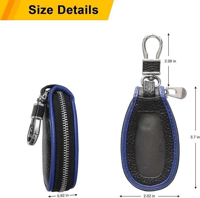Universal Premium Car Key Fob Case Genuine Leather Car Smart Key fob Holder for Remote Key Fob