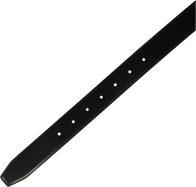 Perry Ellis Men's Portfolio Hi-lo Reversible Leather Dress Belt, Matte Finish, Stitched Edges Silver Prong Buckle, 1.5” Width