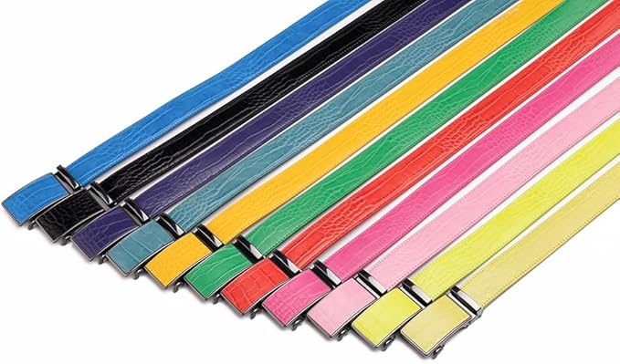 Fabio Valenti Mens Belt,Ratchet Belt Dress with 1 3/8" Genuine Leather with Easier Adjustable Buckle, Trim to Fit