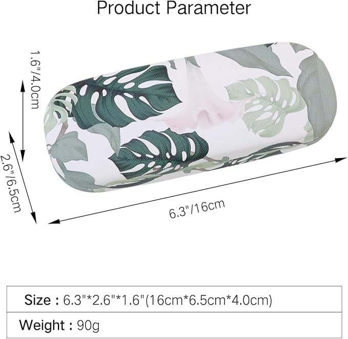 PERFECTSIGHT Hard Shell Eyeglasses Case, PU Leather Protective Glasses Case, Cute Eyeglass Case for Women Men Girls