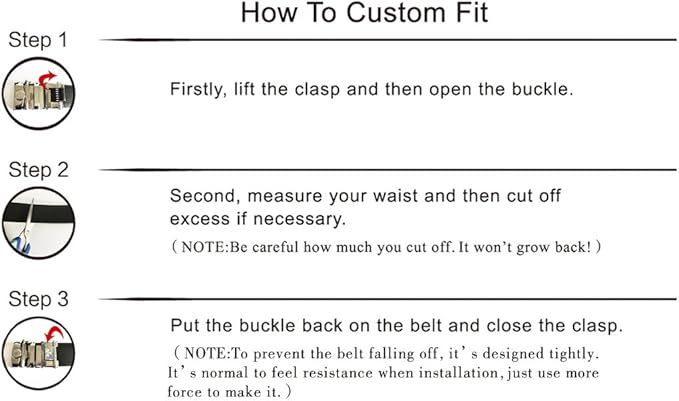 Tonywell Mens Leather Ratchet Belts with Click Buckle Perfect Fit Dress Belt 30mm Wide