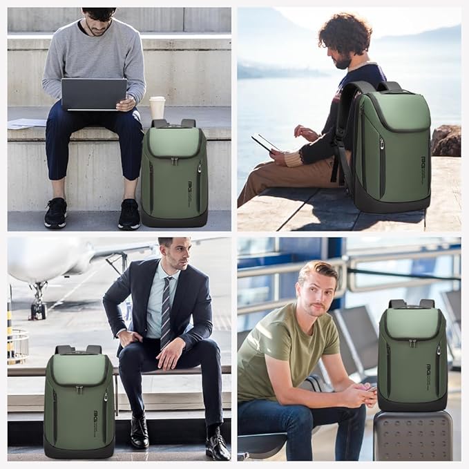 BANGE Business Smart Backpack Waterproof fit 15.6 Inch Laptop Backpack with USB Charging Port,Travel Durable Backpack