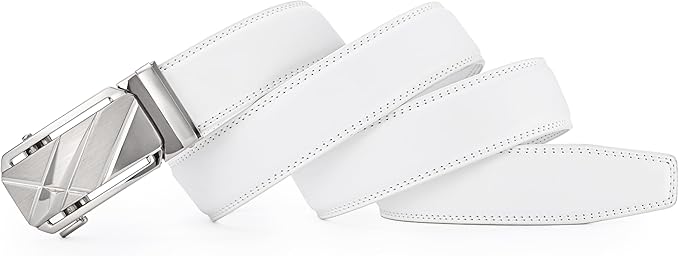 Lingli Men's Belt,Ratchet Dress Belt with Automatic Buckle Brown/Black-Trim to Fit-35mm wide