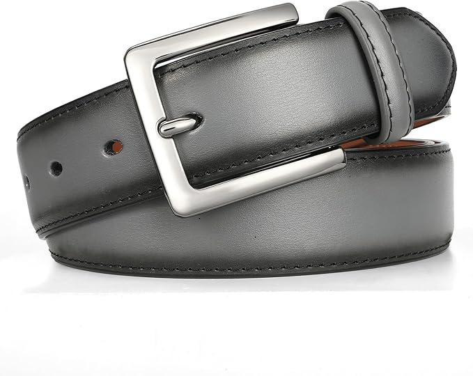 Men's Genuine Leather Dress Belt, 1 3/8" Classic Mens Jeans Pants Belt for Work Business Casual Golf