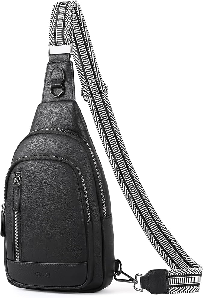 CLUCI Crossbody Bags for Women Men,Leather Sling Bag Cross Body Backpack for Woman Gifts for Women Birthday Unique