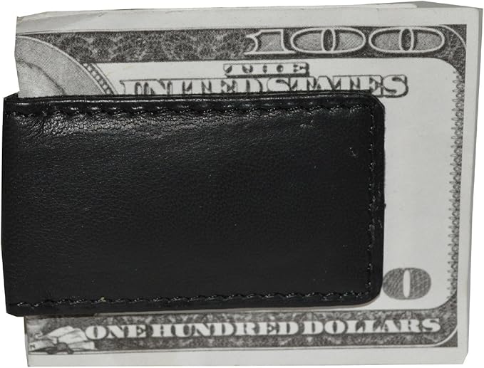 LB LEATHERBOSS Men's New Leather Strong Magnetic Money Clip
