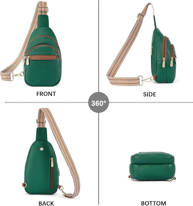 BOSTANTEN Small Sling Bag for Women Leather Crossbody Bags Fanny Pack Chest Bag for Travel