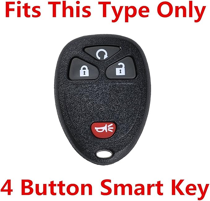 RPKEY Leather Keyless Entry Remote Control Key Fob Cover Case Protector Rep⼃lacement Fit for Remote Holder Buick Cadillac Chevrolet GMC Pontiac OUC60270 15913421