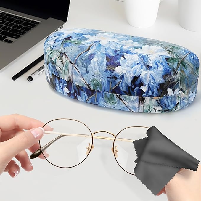 molshine Hard Shell Sunglasses Case,Classic Large Glasses Case for Sunglass, Eyeglasses with Cleaning Cloth, Pocket