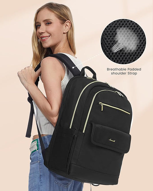 LOVEVOOK Laptop Backpack for Women,15.6 Inch Fashion Travel Backpack with USB,Large Capacity Backpack Purse,Water-resistant fits College Work Business Travel