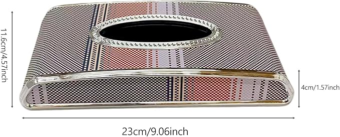 Universal Tissue Holder for Car Interior, Flat Tissue Box Holder, Kleenex & Napkin Organizer, Car Accessories for Women & Men, Center Console, Armrest & Back Seat, Travel Essentials (Flat)