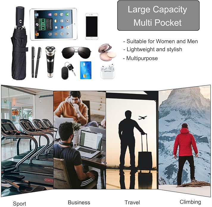 LUUFAN Men's Genuine Leather Sling Bag Chest Shoulder Backpack Crossbody Bag for Casual Sports Hiking Running Travel