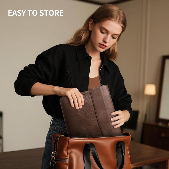 13 Inch Leather Laptop Sleeve for MacBook Neo (Apple A18 Pro) & MacBook Air 13 Inch M5 M4 M3 M2 M1 & MacBook Pro 13 Inch M2 M1,Protective Case Cover with Magnetic Closure,Dark Brown