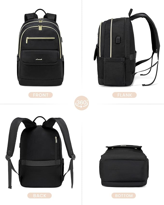 LOVEVOOK Laptop Backpack for Women,15.6 Inch Fashion Travel Backpack with USB,Large Capacity Backpack Purse,Water-resistant fits College Work Business Travel