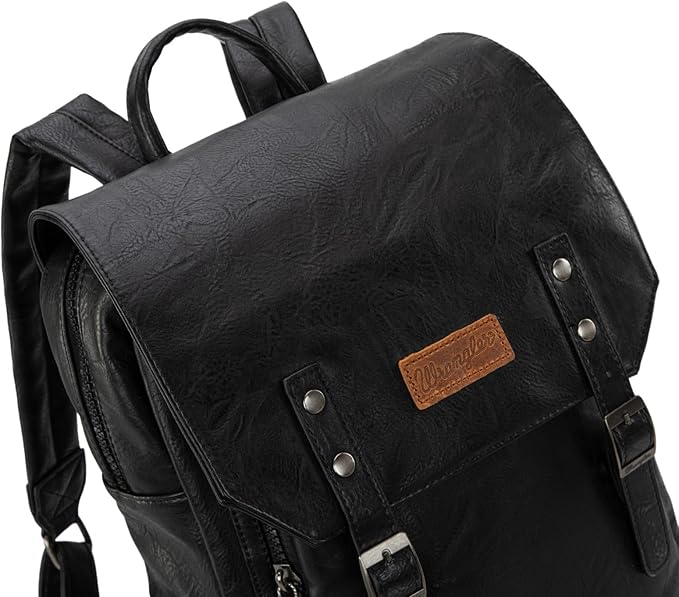 Montana West Wrangler Laptop Backpack with USB Charging Port, Vintage Travel Work College Bookbag for Women Men