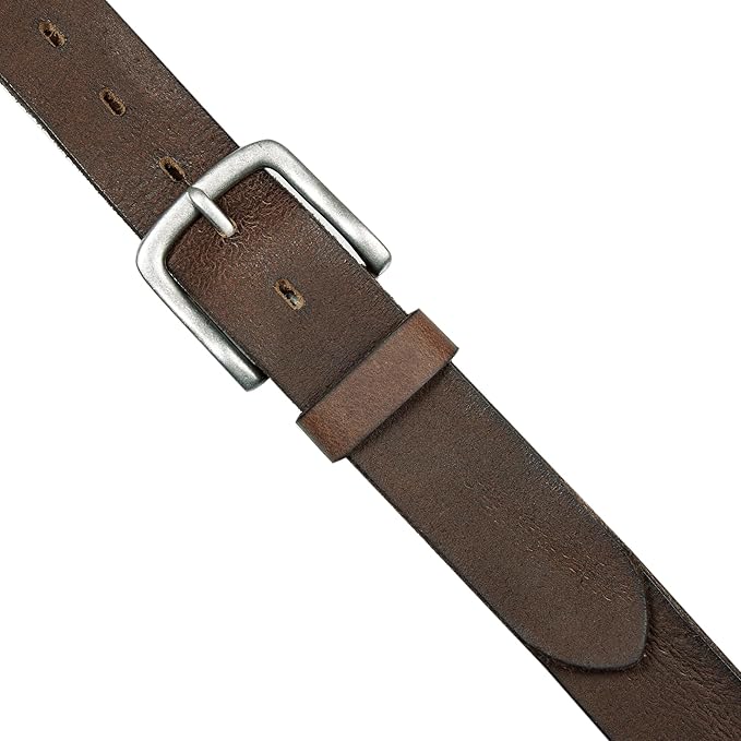 Lucky Brand Men's Jeans Leather Belt| Classic| Casual| Dress| Everyday| American Heritage| Genuine Leather| Metal Buckle