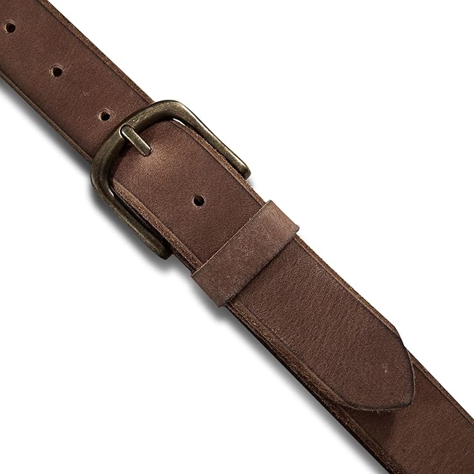 Lucky Brand Men's Jeans Leather Belt| Classic| Casual| Dress| Everyday| American Heritage| Genuine Leather| Metal Buckle