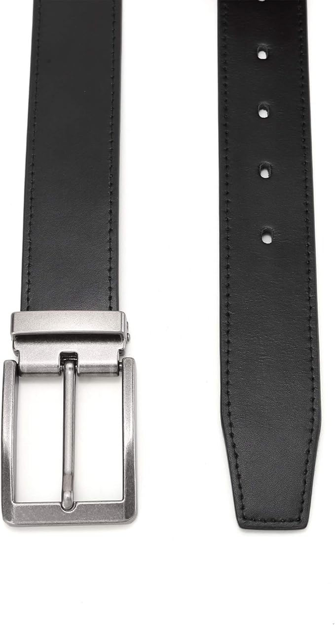 Men's Dress Belt Black Leather Belts for Jeans
